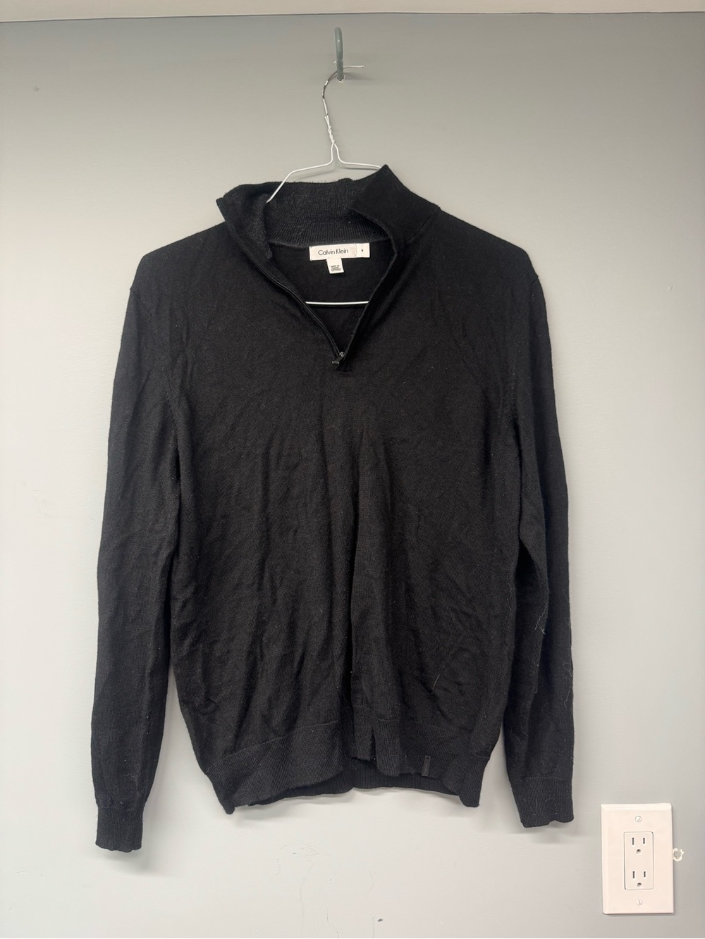 Calvin Klein Men’s Black Half-Zip Sweater